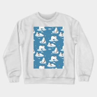 Polar Bear Loves Penguin Crewneck Sweatshirt